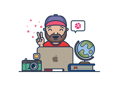 Hi icon illustration vector