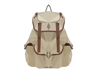 Low Poly Backpack backpack design graphic low low poly poly