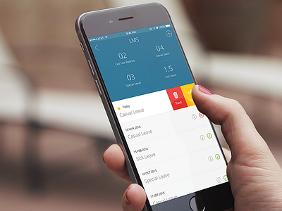 Leave Management System app ui flat ui lms ui ux