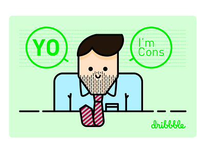 It's me! character clean creative design flat illustration vector
