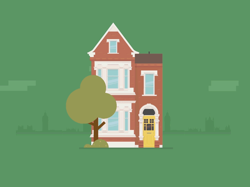 Georgian House animation architecture gif historic homes house illustration jubb london lucas