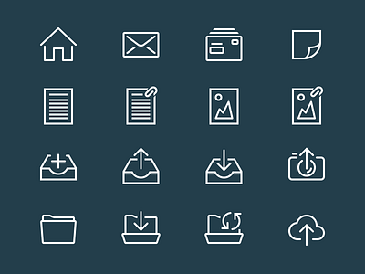 UI icons for the e-Boks app. app danish eboks first icons mail simple storke ui