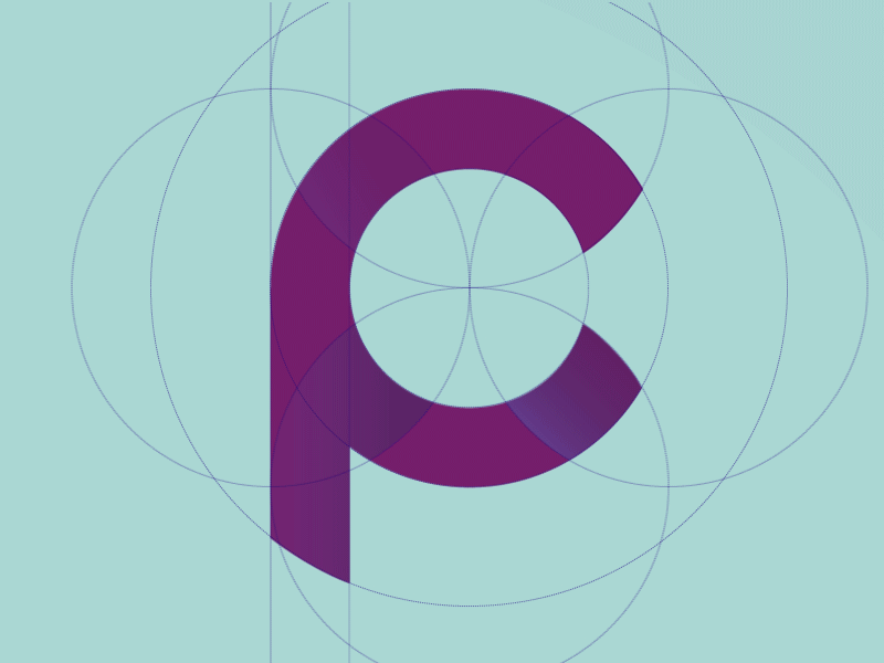 PC Logo Animated animation brand branding clean design light logo minimal purple simple ui wireframes