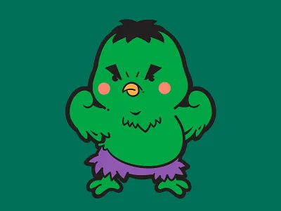 002 - Anger Mascot angry bird chow hon lam art comic cute flying mouse 365 hulk mascot movie parody superheroes video game