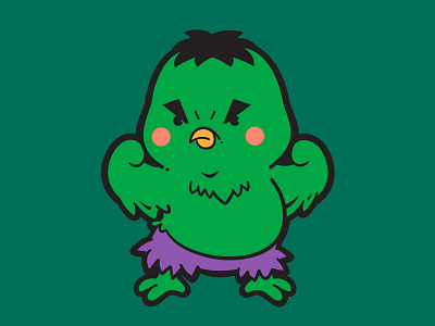 002 - Anger Mascot angry bird chow hon lam art comic cute flying mouse 365 hulk mascot movie parody superheroes video game