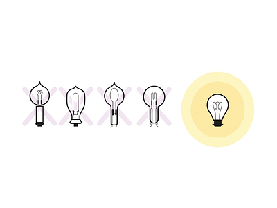 Design Sprints: Failure design sprints failure illustration lightbulb success