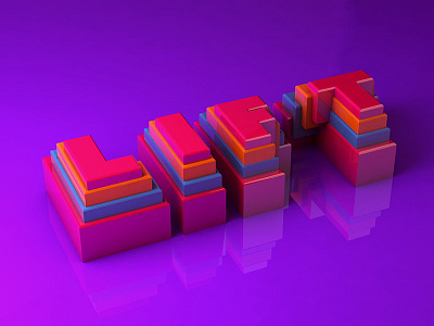 Type Tues - Lift 3d type blocks cinema4d cr6 type isometric type tuesday typography