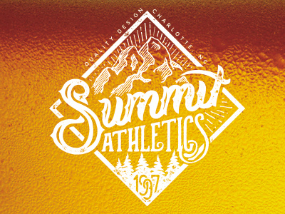 Summit Beer Glass Logo athletics beer glass logo mountains summit