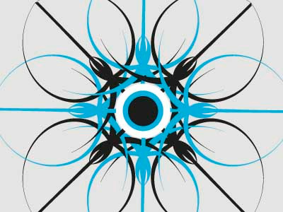 Blue spike design graphic pattern repeat rotate transform vector