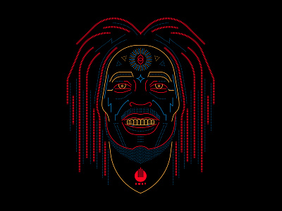Bob - illustration 1/10 for Smartness Lab bob marley dread face fashion illustration lines rasta reggae t shirt vector