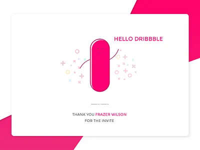 Hello Dribbble first first shot hello dribbble invite thank you