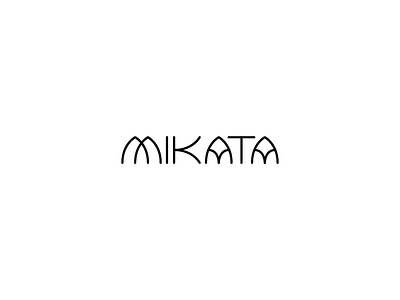 MIKATA ally black custom font friend logo logotype mikata type typeface typography white