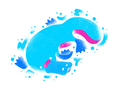 Platypus animal cartoon character duck billed illustration mammal spirit texture vector zoo
