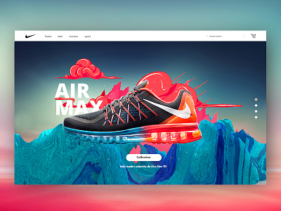 Nike Air Max 90 card cart design illustration item nike product shop ui ux visual web