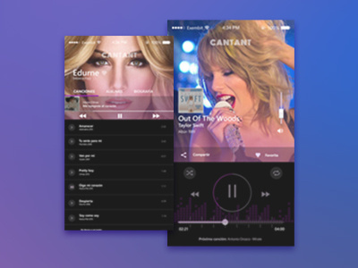 Music App app equalizer music music app music player radio ui ux