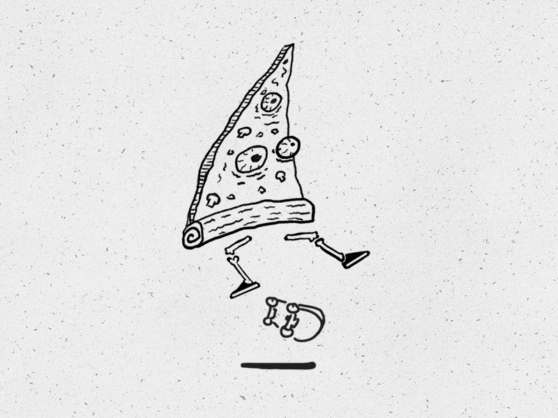 Kick Flip Animated animation frame animation gif kick flip pizza