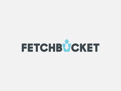 Fetchbucket logo design concept bucket cloud concept fetch logo service