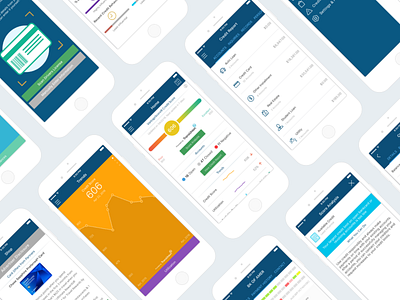 Score & Report Mobile App credit cards credit report credit score ios mobile score report sketch user experience ux