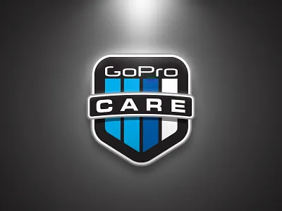 Gopro Care Logo badge bug camera care crest go pro icon logo mark safety shield