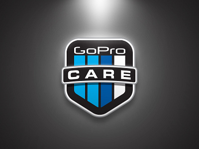 Gopro Care Logo badge bug camera care crest go pro icon logo mark safety shield