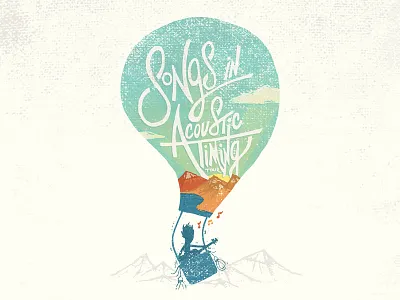 TGHB Acoustic Tour Poster concert poster hotairballoon illustration tourposter