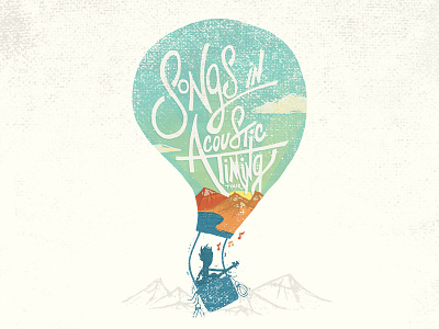TGHB Acoustic Tour Poster concert poster hotairballoon illustration tourposter