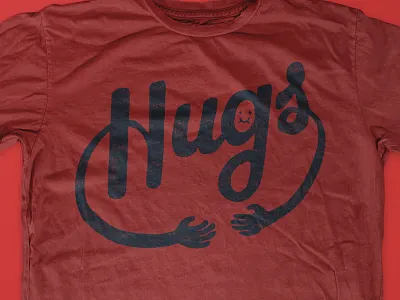 Fact: Hugs make you happy apparel cute design graphic happy hug lettering shirt t type typography