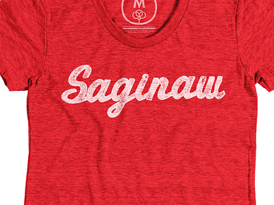 Saginaw, MI Tee ONE HOUR LEFT! cotton bureau michgian red saginaw script t shirt tee texture