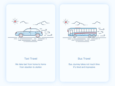 Taxi & Bus Travel. vehicle