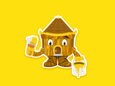 Djoglo Mascot chracter design character djoglo illustration mascot paint wood