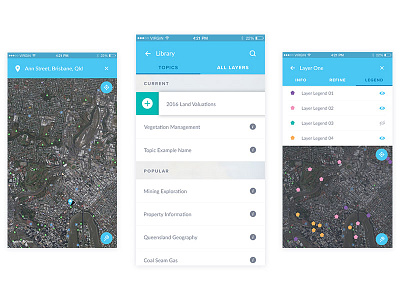 Globe Mobile add app data esri geo mapping geospatial layers mobile queensland ui ux