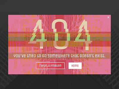 404 Page - DailyUI 008 008 404 page challenge daily dailyui error ui ux