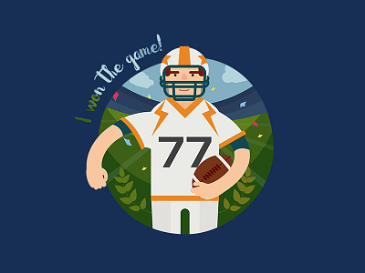 Football Player app application athlete character flap football game kids mixjam player