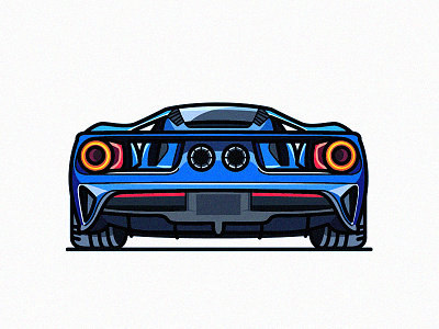 Ford GT car ford gt illustration supercar