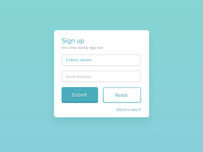 Sign up form - trial form gradients sign up ui