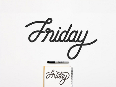 Friday calligraphy friday handlettering illustration illustrator