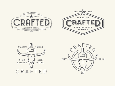 Crafted Unused Marks liquor lonestar longhorn one color retro spirits texas traditional