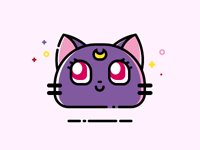 Cat Luna cat flat illustrator luna monsters sailor moon