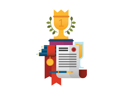 Regalia of a Winner design flat graphicdesign icon illustration