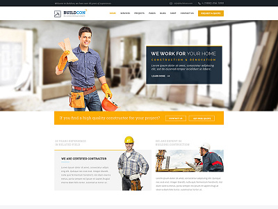 Buildcon - Construction and Renovation HTML Template architecture building business construction construction theme constructor corporate engineering handyman industry renovation