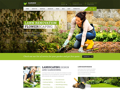 Garden Care - Gardening and Landscaping HTML Template agriculture farmer shop florist garden gardening gardners groundskeeper landscape architects landscaper landscaping lawn services