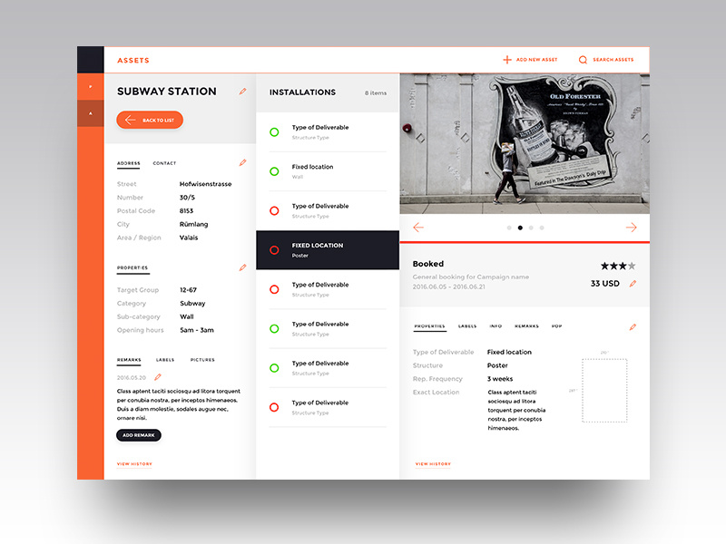 Example of Enterprise Dashboard UX Design