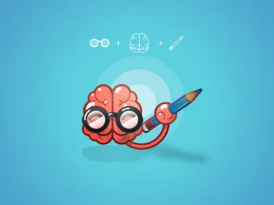 HCD Illustration for personal branding brain ccu graphism hcd illustration pencil ux