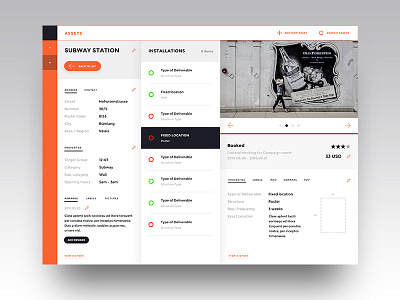 Dashboard of Inventory management / Asset view asset dashboard data inventory orange venue