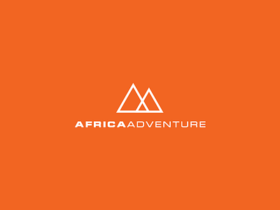 Africa Adventure adventure africa geometry logo orange white