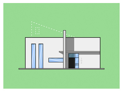 Extension architecture flat house illustration modern