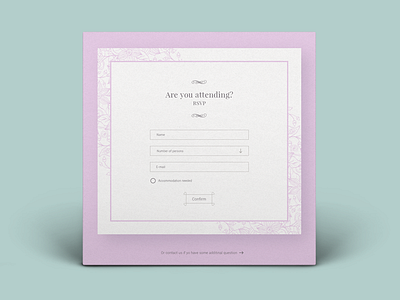 UI Exploration form rsvp ui wedding