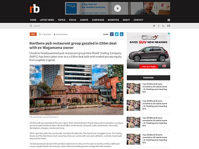 Real Business article page article blog business flat magazine web design website