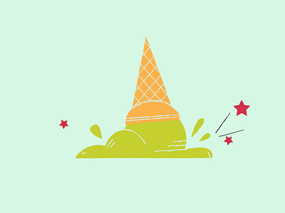 truth. green icecream illustration illustrator spill summer teal