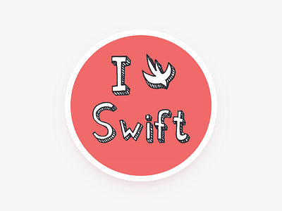 Swift sticker cover craft dev handwrite icon illustration meetup sketch sticker swift tech